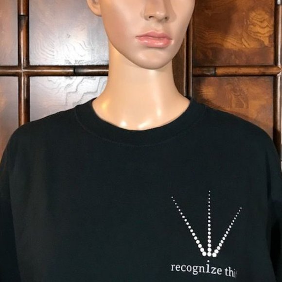 NWOT 'RECOGNIZE THIS' Black Long Sleeve Preshrunk 100% Cotton Tee - Picture 7 of 9